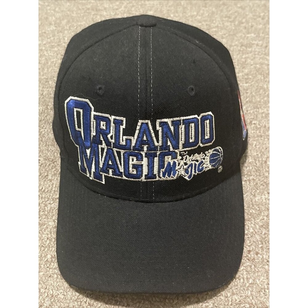 Vintage 90s Starter Orlando Magic NBA Script Wool Snapback Cap Hat Black OSFA